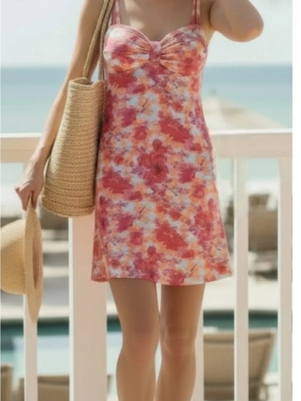 Tommy Bahama floral watercolor swim dress/cover up/spa dress